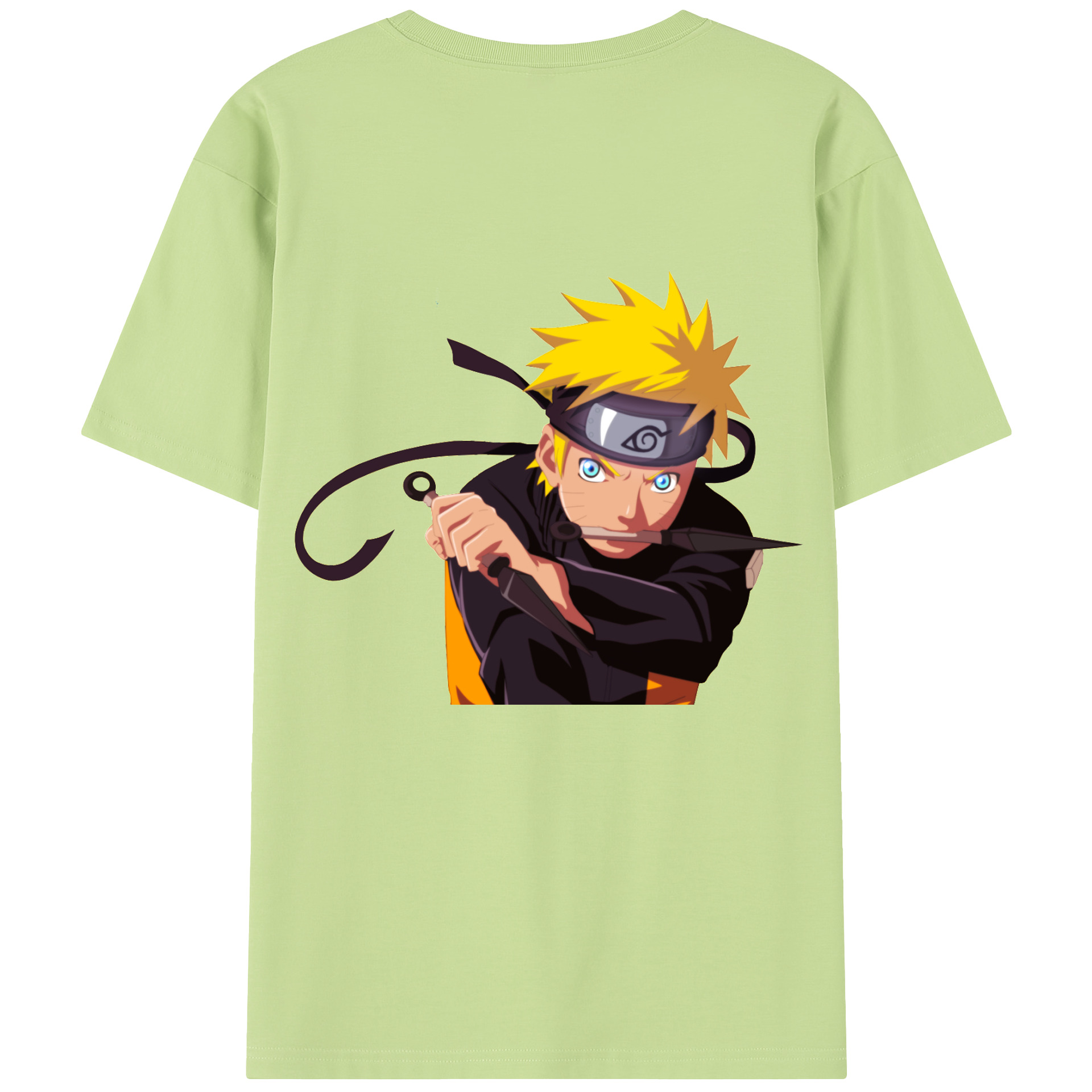 （画像用） NARUTO -ナルト- うずまき ナルト Uzumaki Naruto 綿100％半袖Tシャツ（背面プリント）